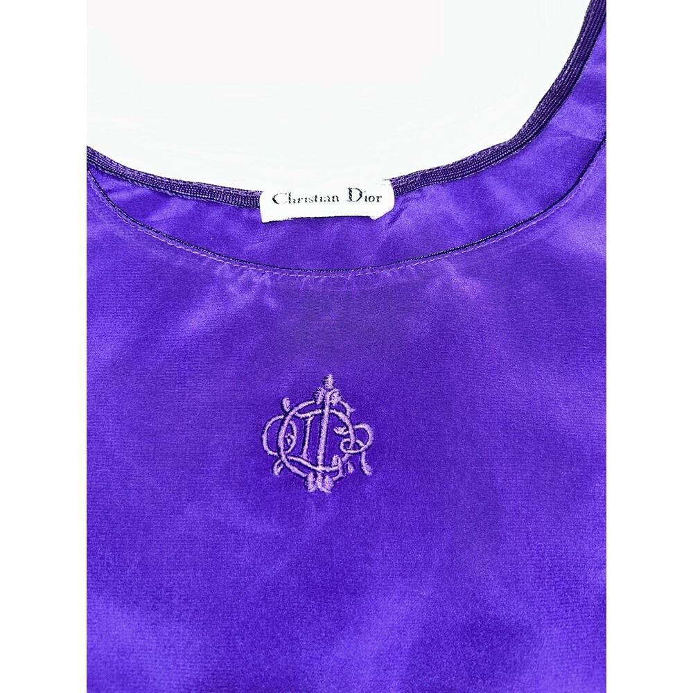 Christian Dior Tank Top Women Size S Casual‎ Vintage Purple
